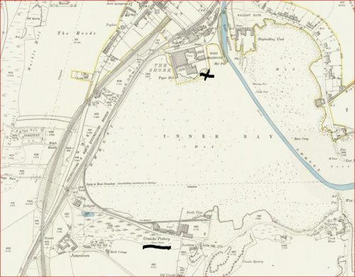 Cruiks Pottery Inverkeithing 1895 map 