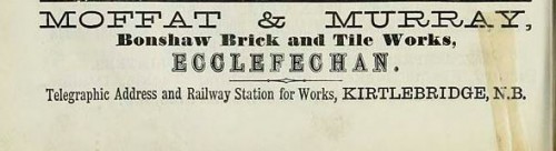 1886 moffat murray bonshaw ecclefechan