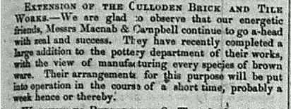 Culloden brick and tile works 1851