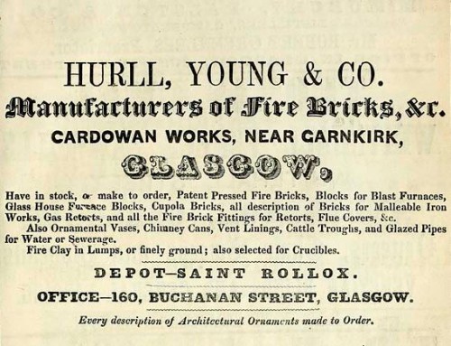 1861 advert Hurll and Young Cardowan Garnkirk