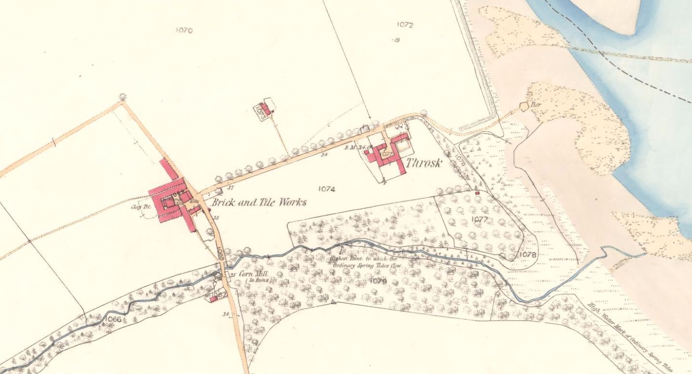 OS Map Throsk Brickworks - 1860