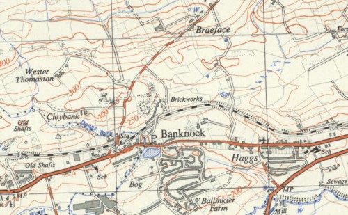 Below - OS Map Banknock - - Cannerton Brickworks