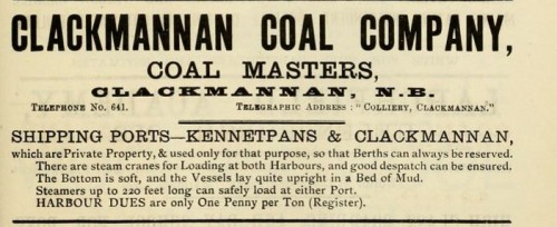 1893 Clackmannan Coal