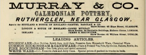 1893 Murray & Co - Caledonian Pottery