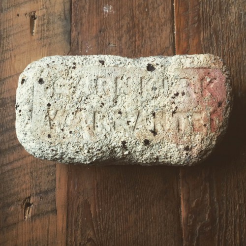 Garnkirk Warranted brick found in Saint John New Brunswick, Canada