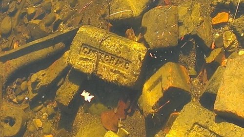 Gartcraig brick found in Woodstock, New Brunswick, Canada